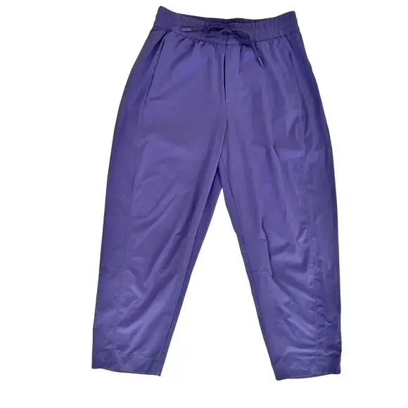Athleta Arrival Cropped Pants Purple Women's 6 Athleisure Minimalist Travel - Picture 3 of 16